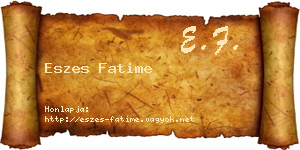 Eszes Fatime névjegykártya